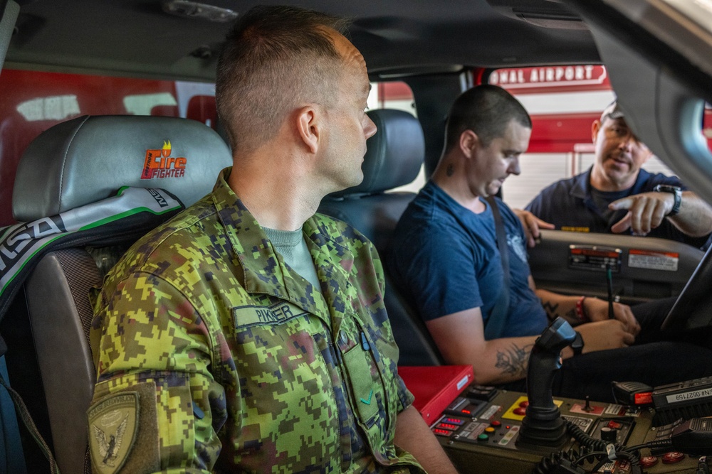 An Estonian Air Force reservist visited Ebbing ANGB as part of the MREP