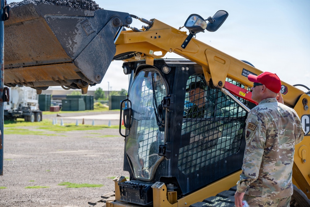 An Estonian Air Force reservist visited Ebbing ANGB as part of the MREP