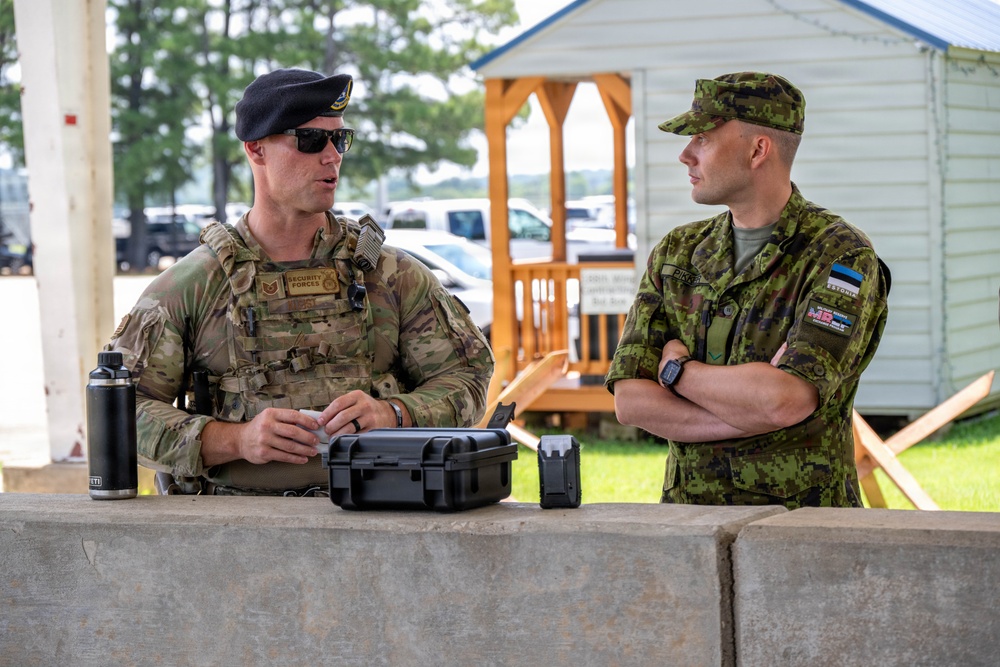 An Estonian Air Force reservist visited Ebbing ANGB as part of the MREP