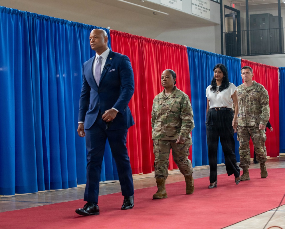 Official party arrives at 250 Oath Ceremony
