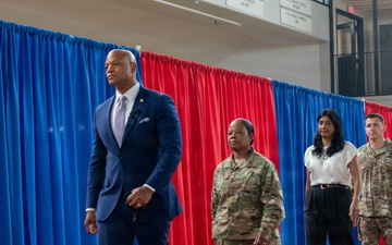 Official party arrives at 250 Oath Ceremony
