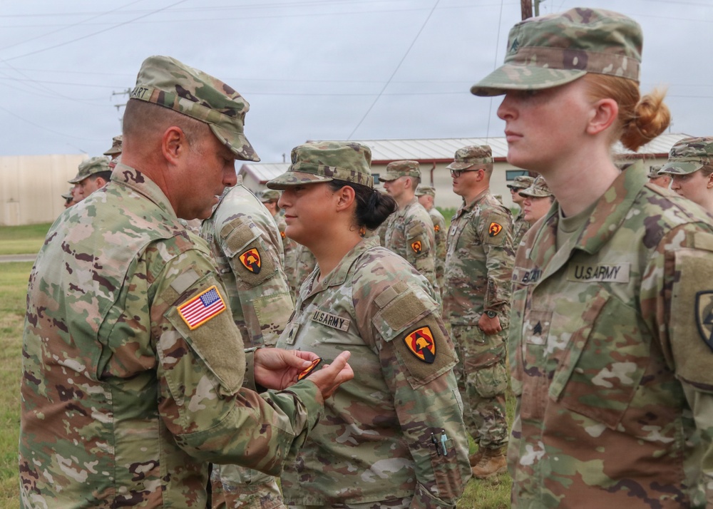 Color Shoulder Sleeve Insignia Patching Ceremony for Iowa Army National Guard Unit