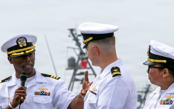 USS Santa Barbara (LCS 32) Holds Change of Command Ceremony