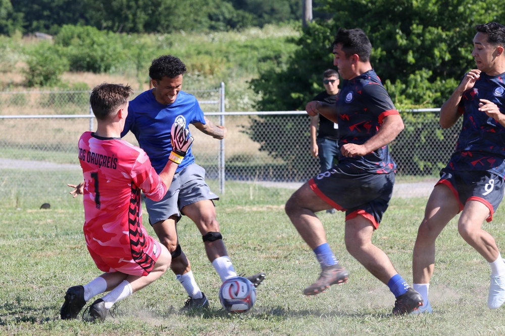 USS Bataan plays at International Soccer Tournament, Sail250 Virginia