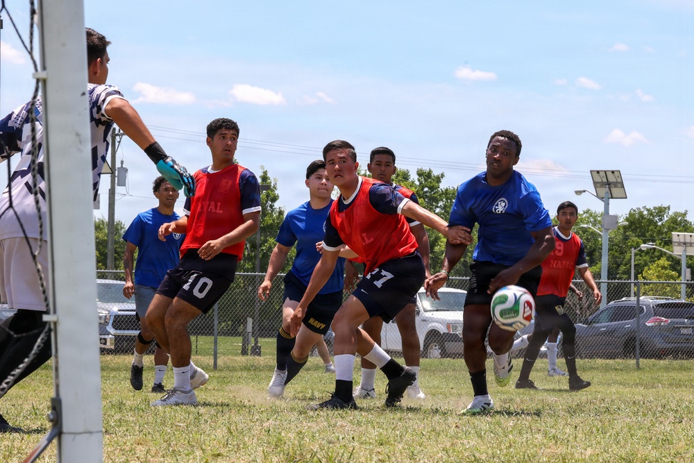 USS Bataan plays at International Soccer Tournament, Sail250 Virginia