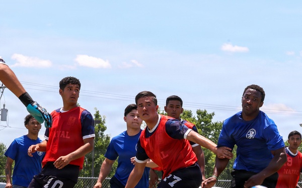 USS Bataan plays at International Soccer Tournament, Sail250 Virginia