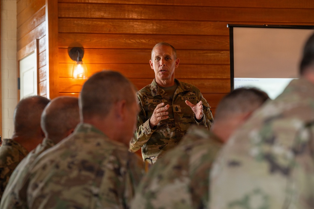 SEA Raines speaks at Command Sergeants Major Advisory Council conference