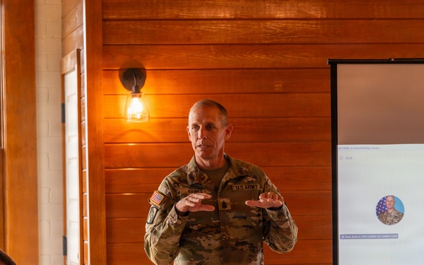 SEA Raines speaks at Command Sergeants Major Advisory Council conference