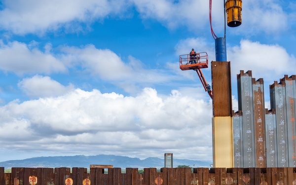 Pile Driving, Batch Plant Expansion and Dewatering Preparations at Dry Dock 5 (P-209)