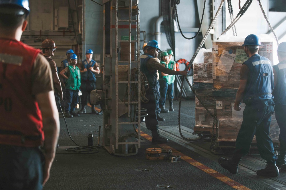 George Washington Conducts Replenishment At Sea