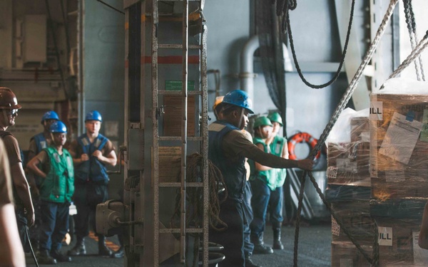 George Washington Conducts Replenishment At Sea