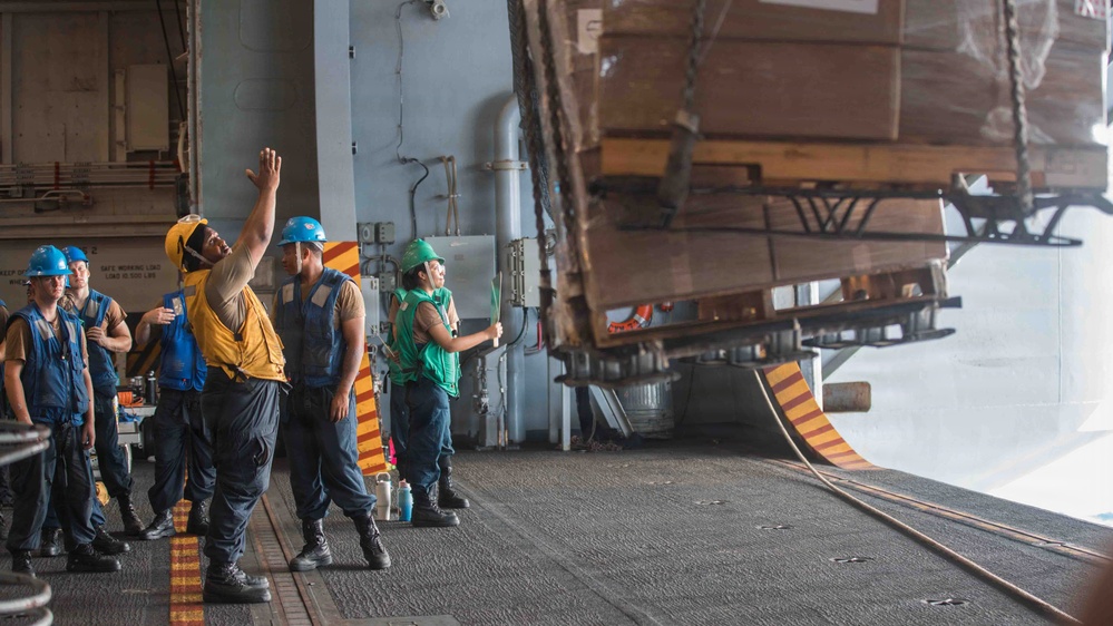 George Washington Conducts Replenishment At Sea