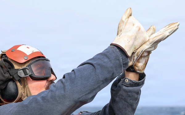 John Finn Conducts A Crash And Salvage Drill