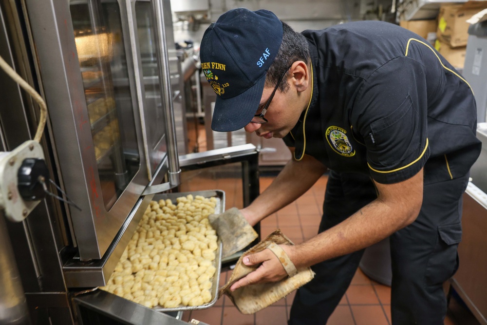 John Finn Prepares Lunch