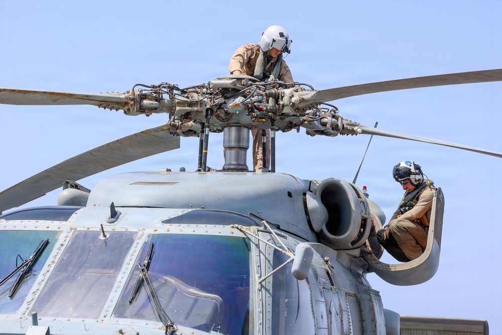 John Finn Conducts Flight Quarters