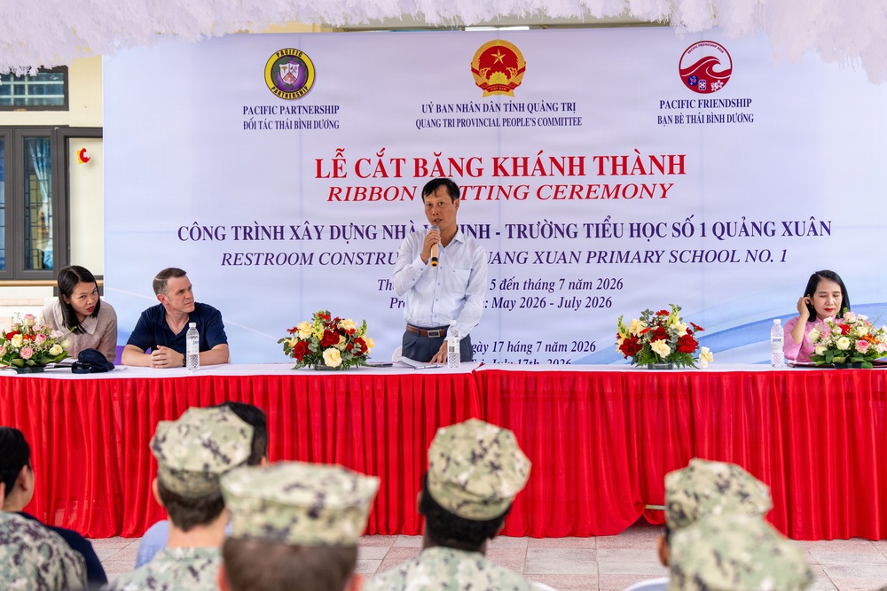 Pacific Partnership 2026 Conduct Ribbon Cutting Ceremony at Quảng Xuân Primary School in Quang Trach, Vietnam