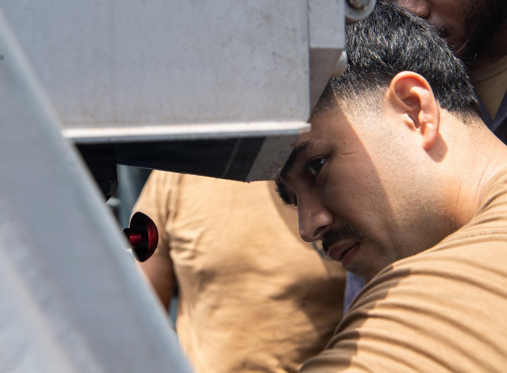 Boxer Sailors Calibrate Mark 38 Mod 2 Weapon System
