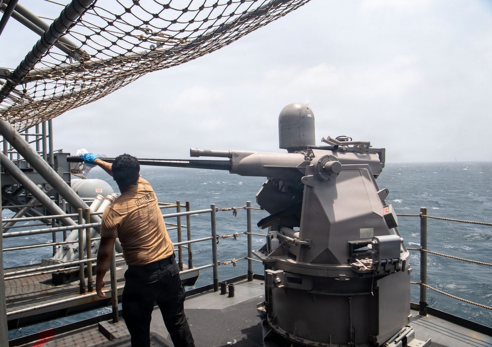 Boxer Sailors Calibrate Mark 38 Mod 2 Weapon System