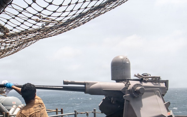 Boxer Sailors Calibrate Mark 38 Mod 2 Weapon System