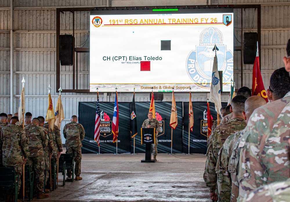 191st Regional Support Group Kicks Off Annual Training with Troop Welcome Ceremony