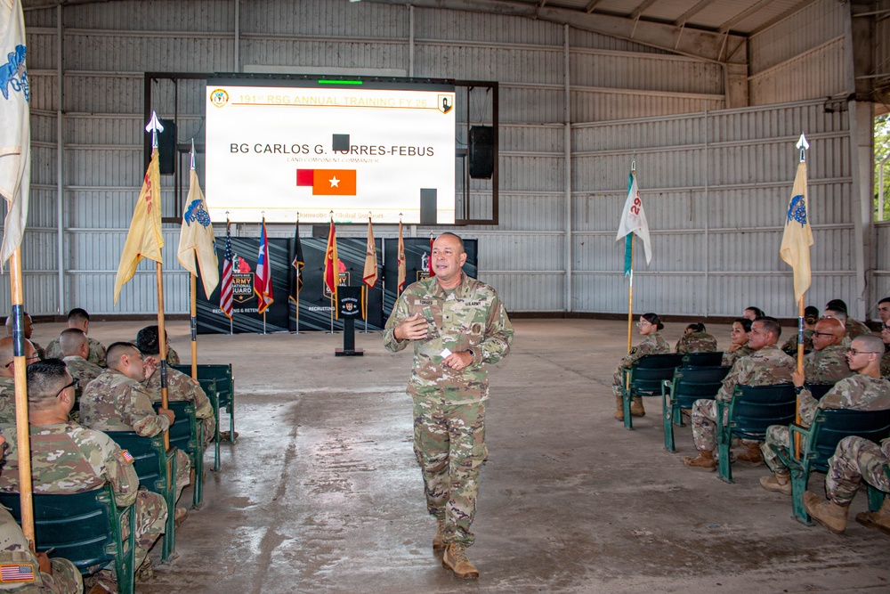 191st Regional Support Group Kicks Off Annual Training with Troop Welcome Ceremony