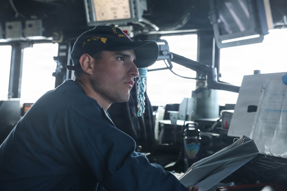 USS Carl M. Levin conducts routine operations during RIMPAC 26