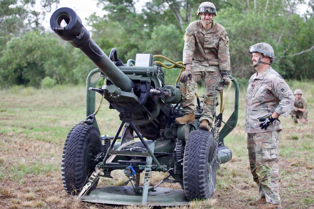 Field Artillery prepares and executes sling load procedures with U.S. Army Assault Battalion