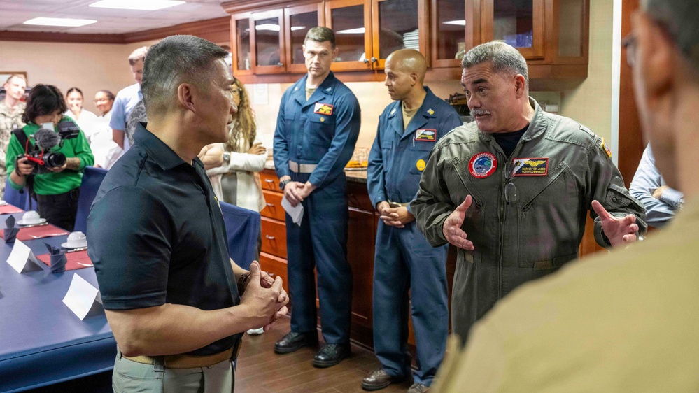 Acting SECNAV visits CVN 71 during RIMPAC26