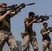 U.S. Marines conduct marksmanship training aboard USS Portland