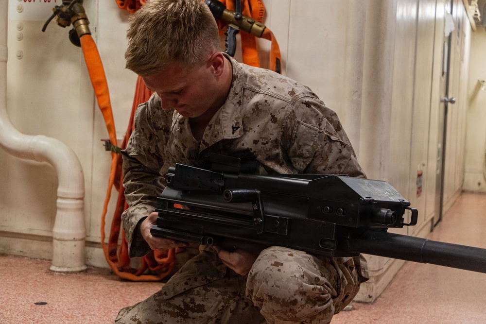 USS Portland Marines Conduct Routine Operations
