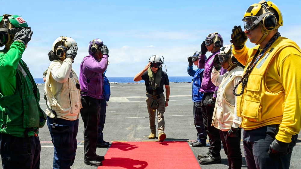 Acting SECNAV visits CVN 71 during RIMPAC26