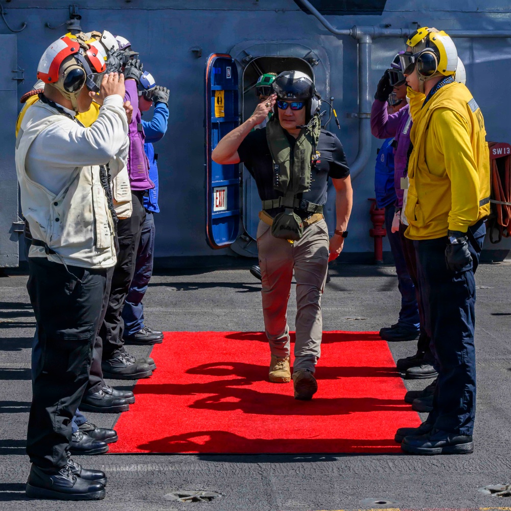 Acting SECNAV visits CVN 71 during RIMPAC26