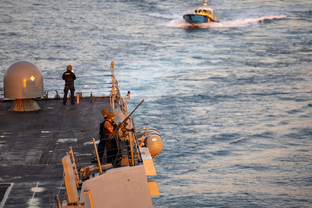 Sea and Anchor Onboard USS Truxtun