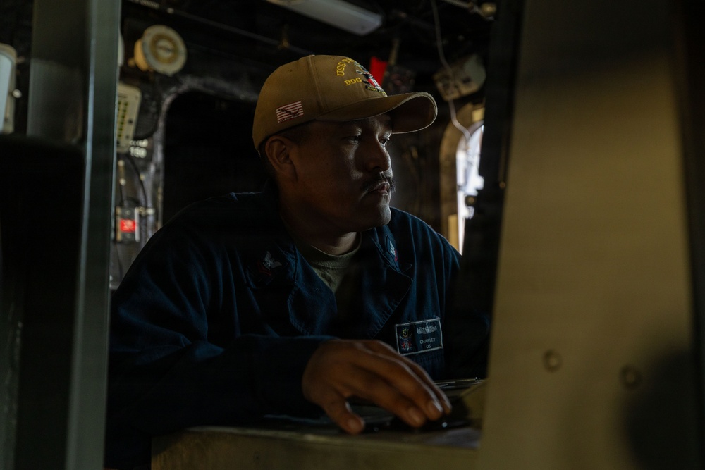 Sea and Anchor Onboard USS Truxtun