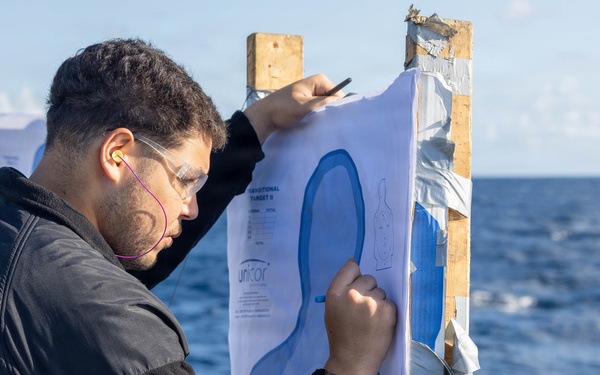 USS Truxtun Conducts Small Arms Exercise