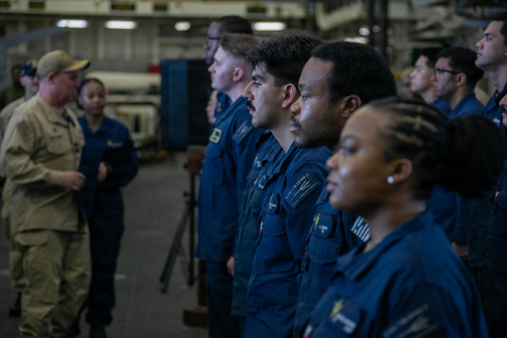 Frocking Ceremony Aboard USS Tripoli