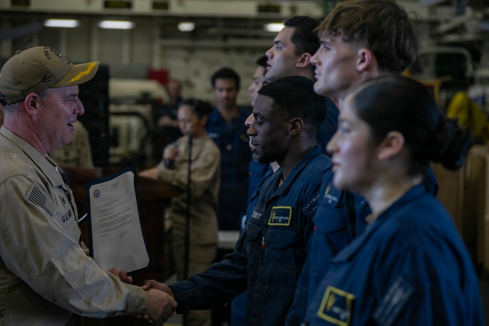 Frocking Ceremony Aboard USS Tripoli