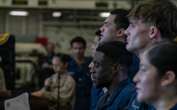 Frocking Ceremony Aboard USS Tripoli