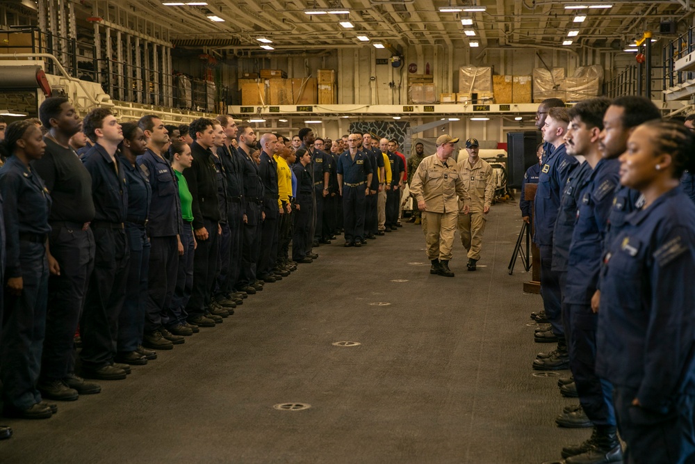 Frocking Ceremony Aboard USS Tripoli