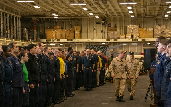 Frocking Ceremony Aboard USS Tripoli