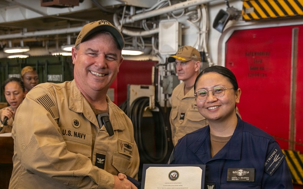 Frocking Ceremony Aboard USS Tripoli