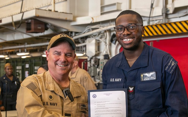 Frocking Ceremony Aboard USS Tripoli