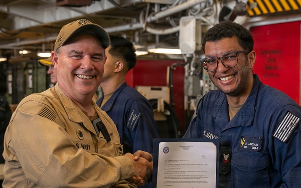 Frocking Ceremony Aboard USS Tripoli