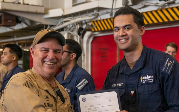 Frocking Ceremony Aboard USS Tripoli