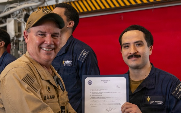 Frocking Ceremony Aboard USS Tripoli