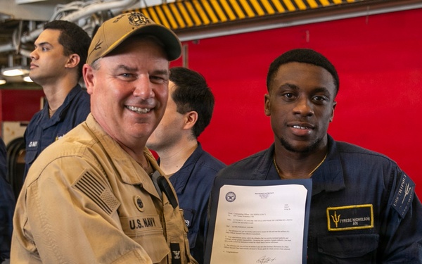 Frocking Ceremony Aboard USS Tripoli