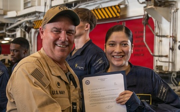 Frocking Ceremony Aboard USS Tripoli
