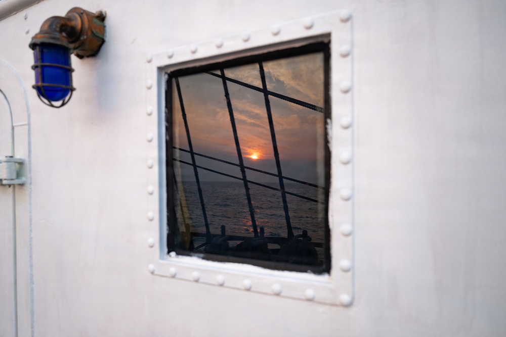 Sunset aboard the USCGC Eagle