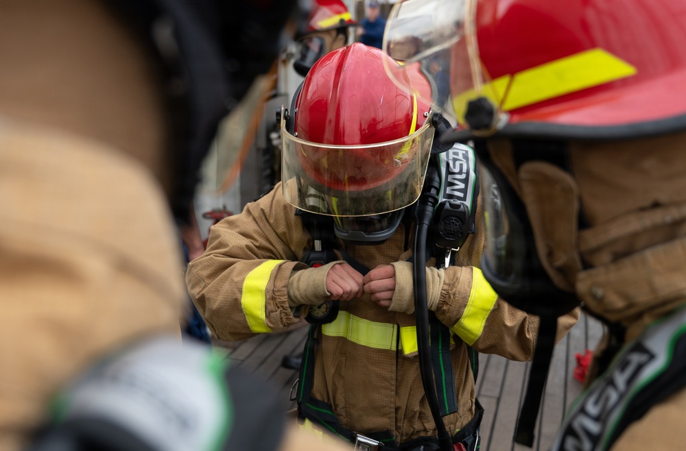 USCGC Eagle Crew Conducts Firefighting Training