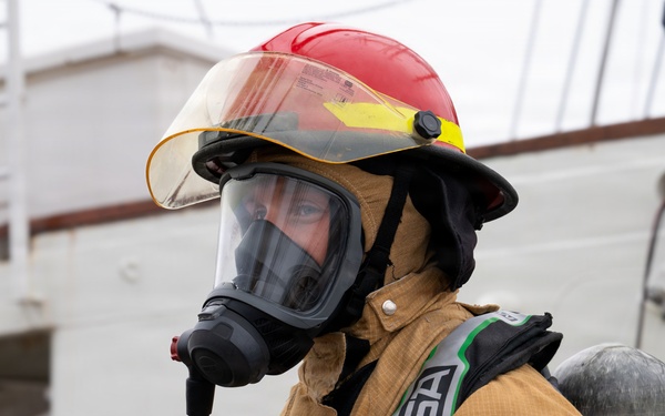 USCGC Eagle crew conducts firefighting training